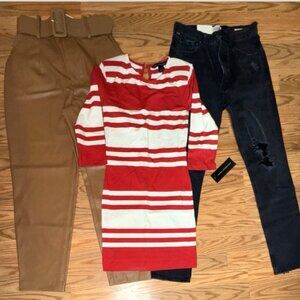 Lot 3 Zara & Citizens of Humanity Pants French Connection Dress Size 0/S/25 NWT